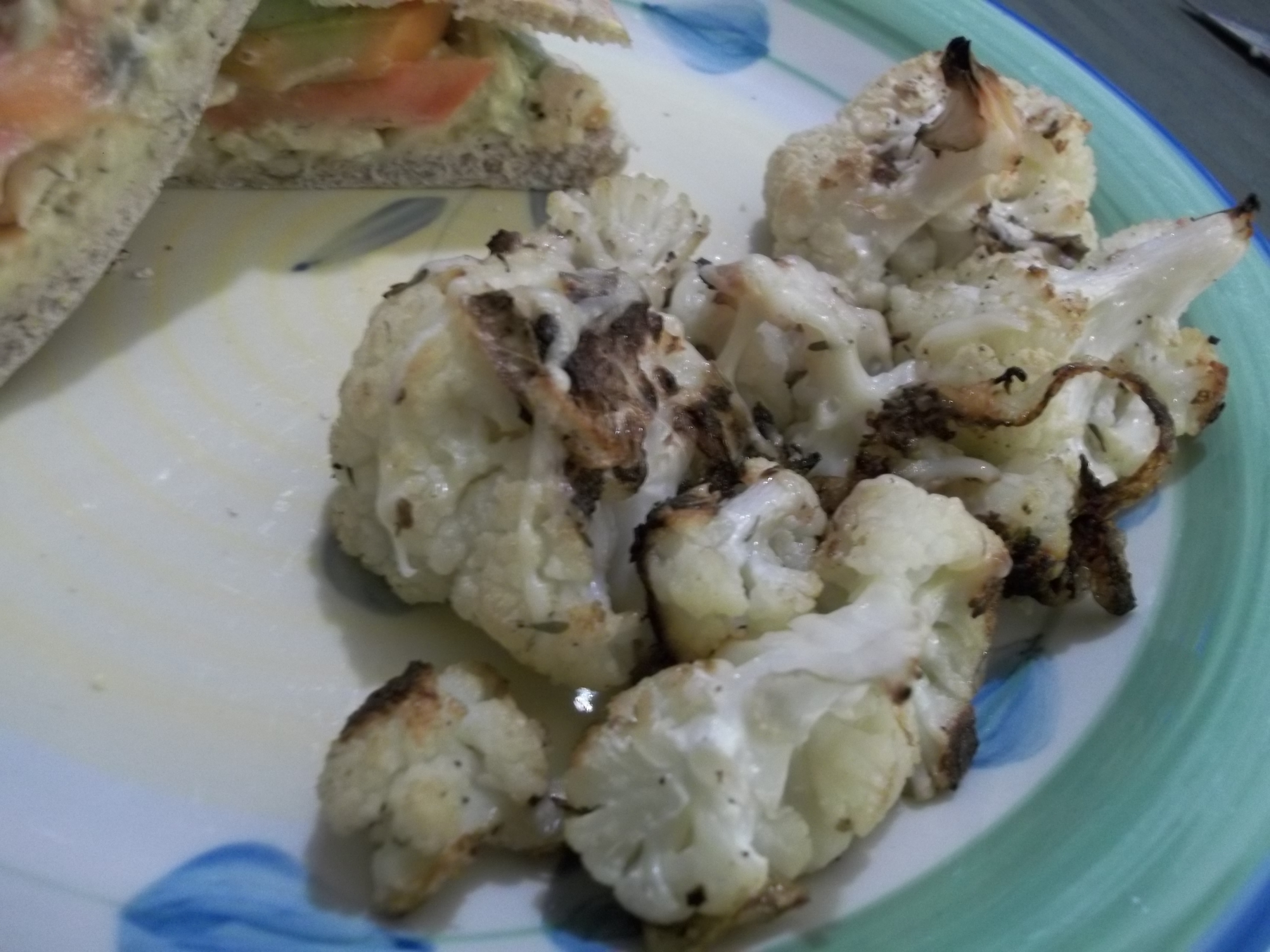 Roasted Parmesan Garlic Cauliflower Recipe Food Com