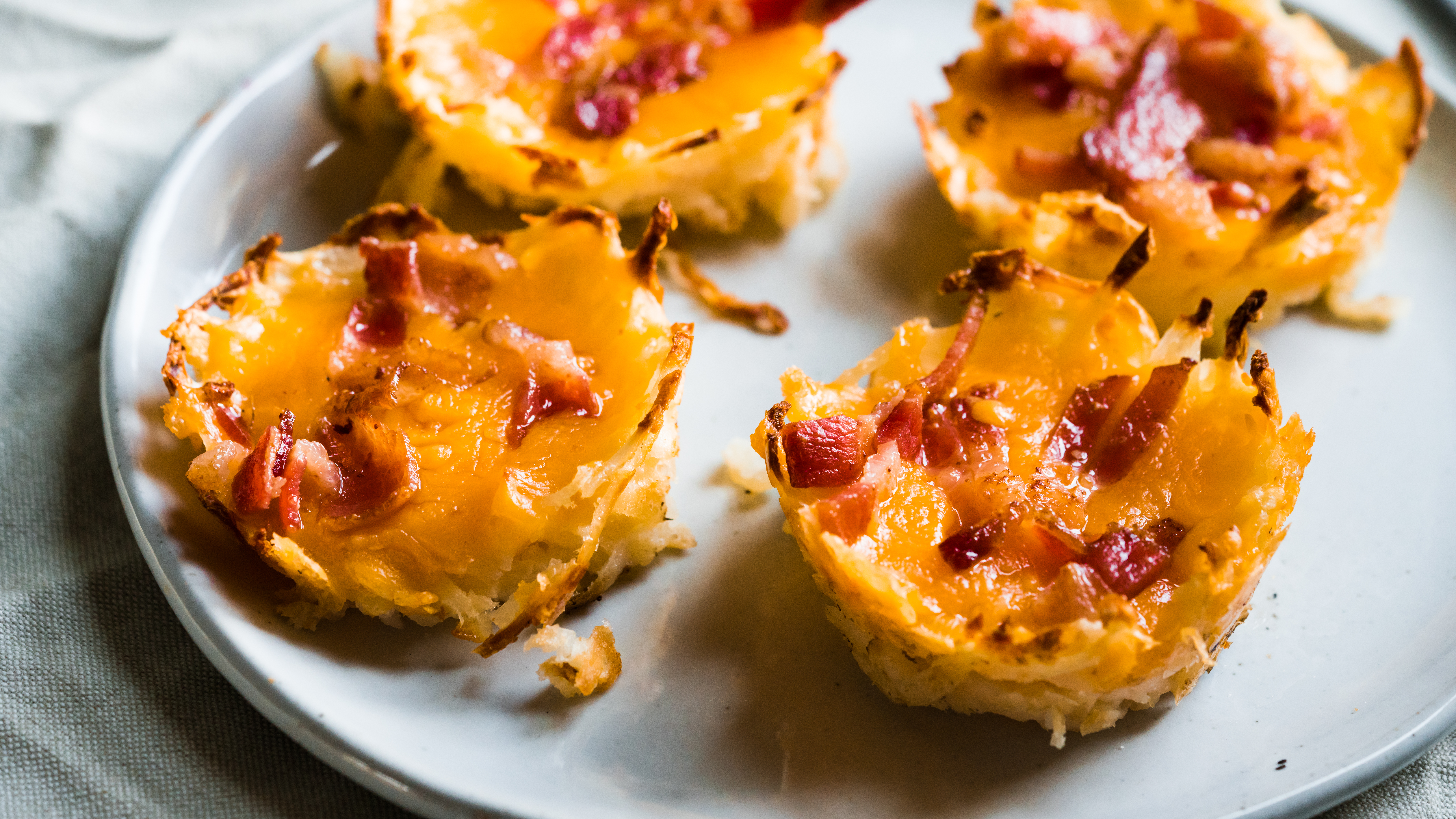 Potato Baskets with Cheese & Bacon