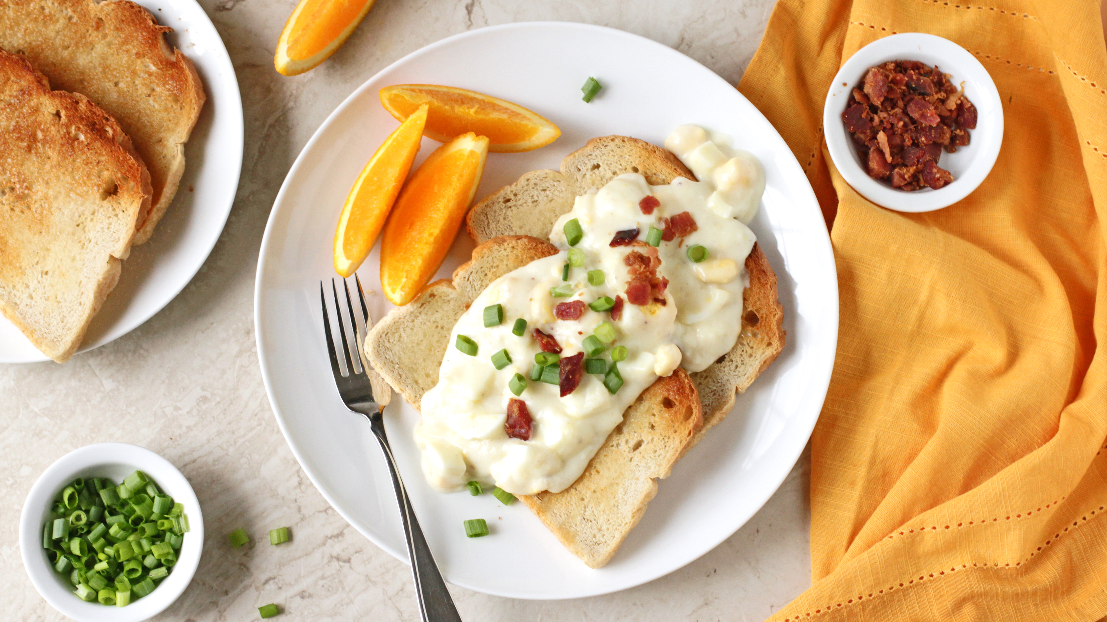 CREAMED EGGS ON TOAST