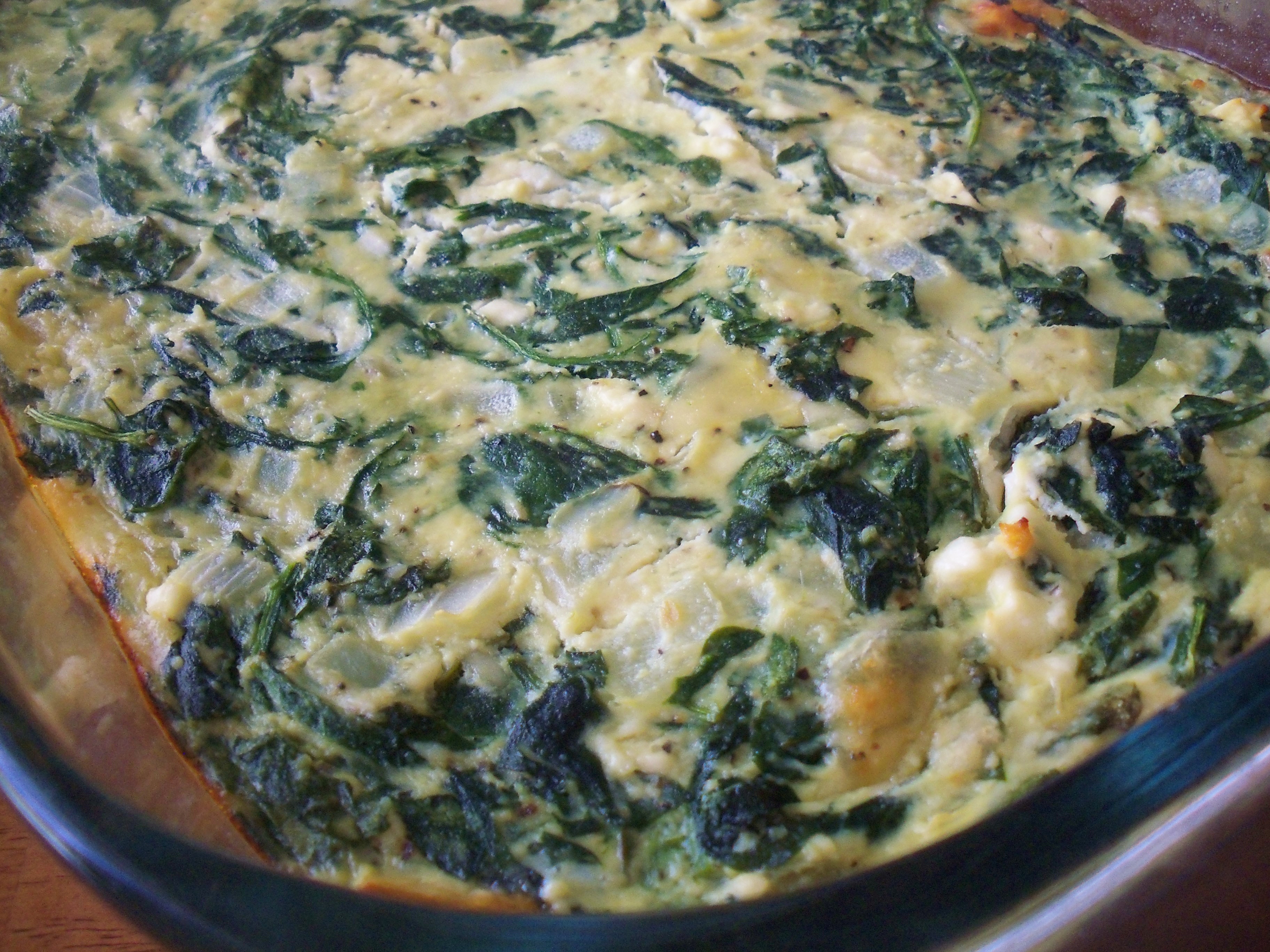 ‡  SPINACH RICOTTA PIE WITH A HINT OF FETA