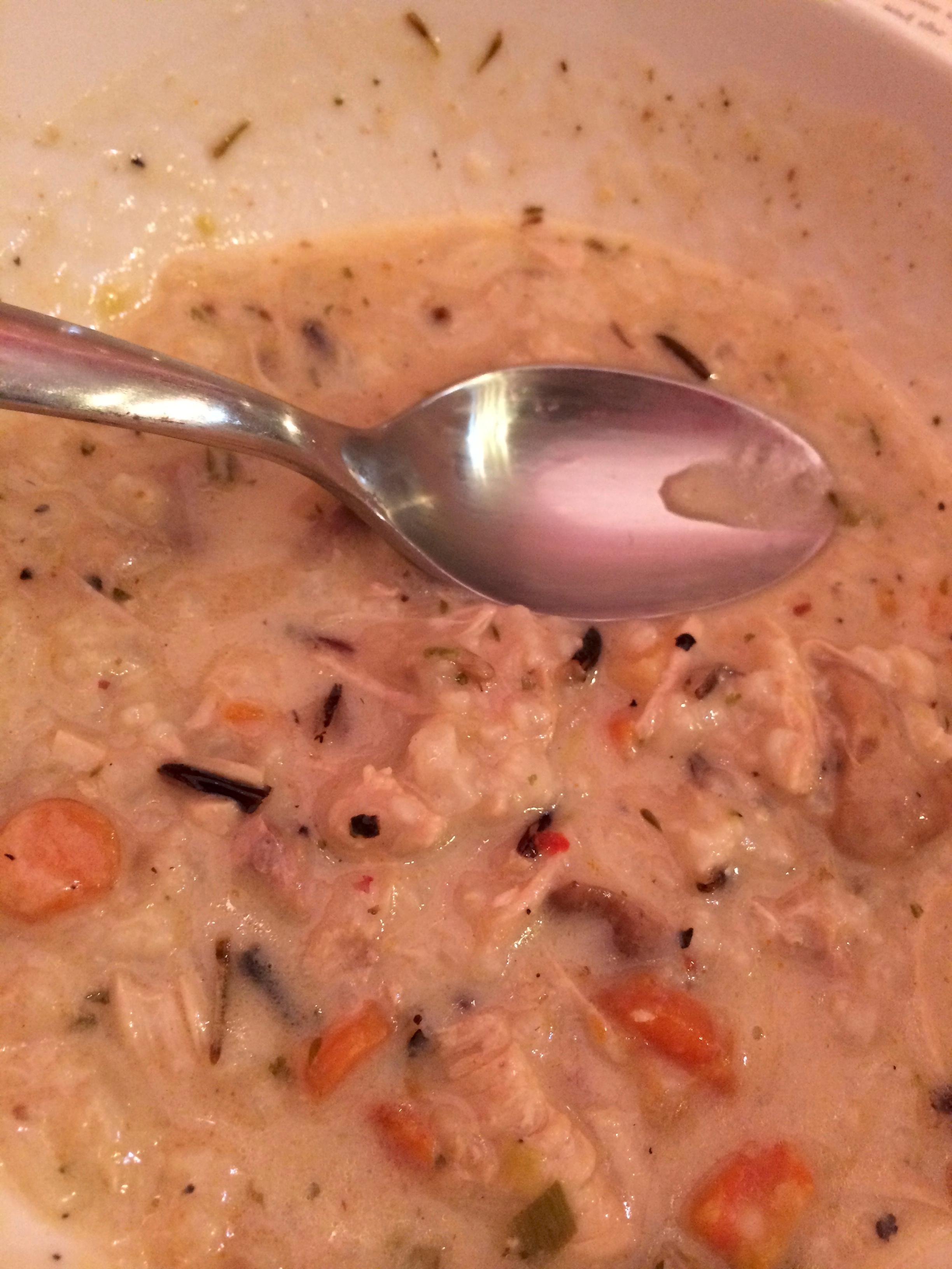 CREAMY WILD-RICE SOUP WITH SMOKED TURKEY