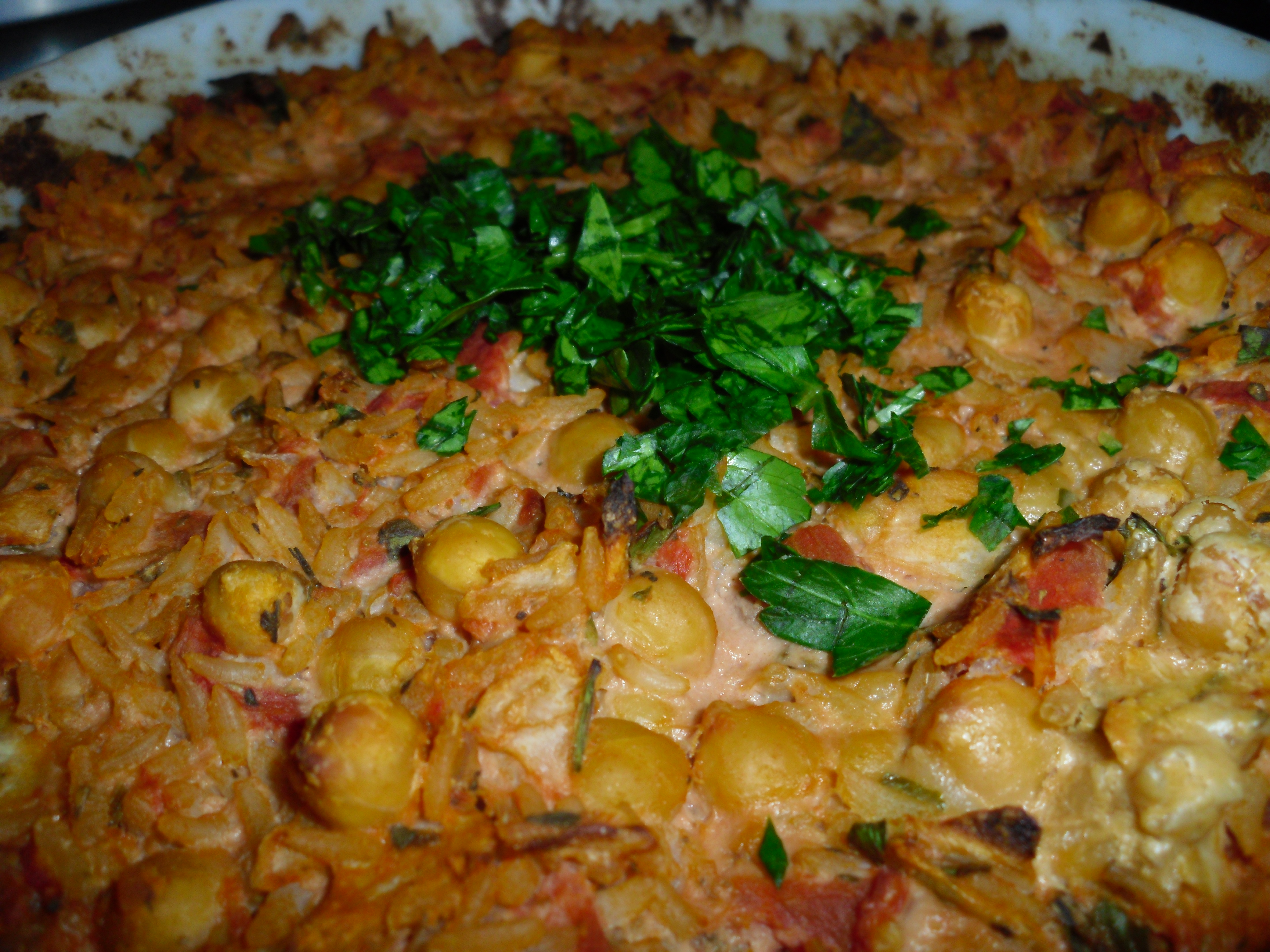 CREAMY CHICKPEA AND TAHINI CASSEROLE