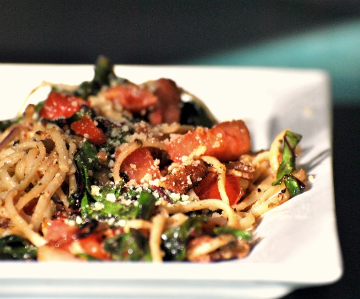 CREAMY SWISS CHARD PASTA