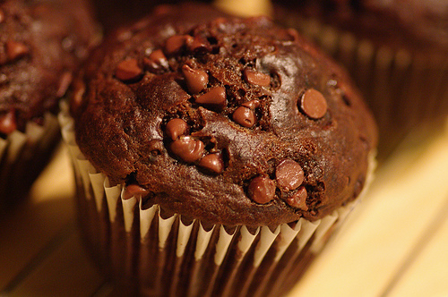 DEVIL'S FOOD CHOCOLATE CHIP MUFFINS