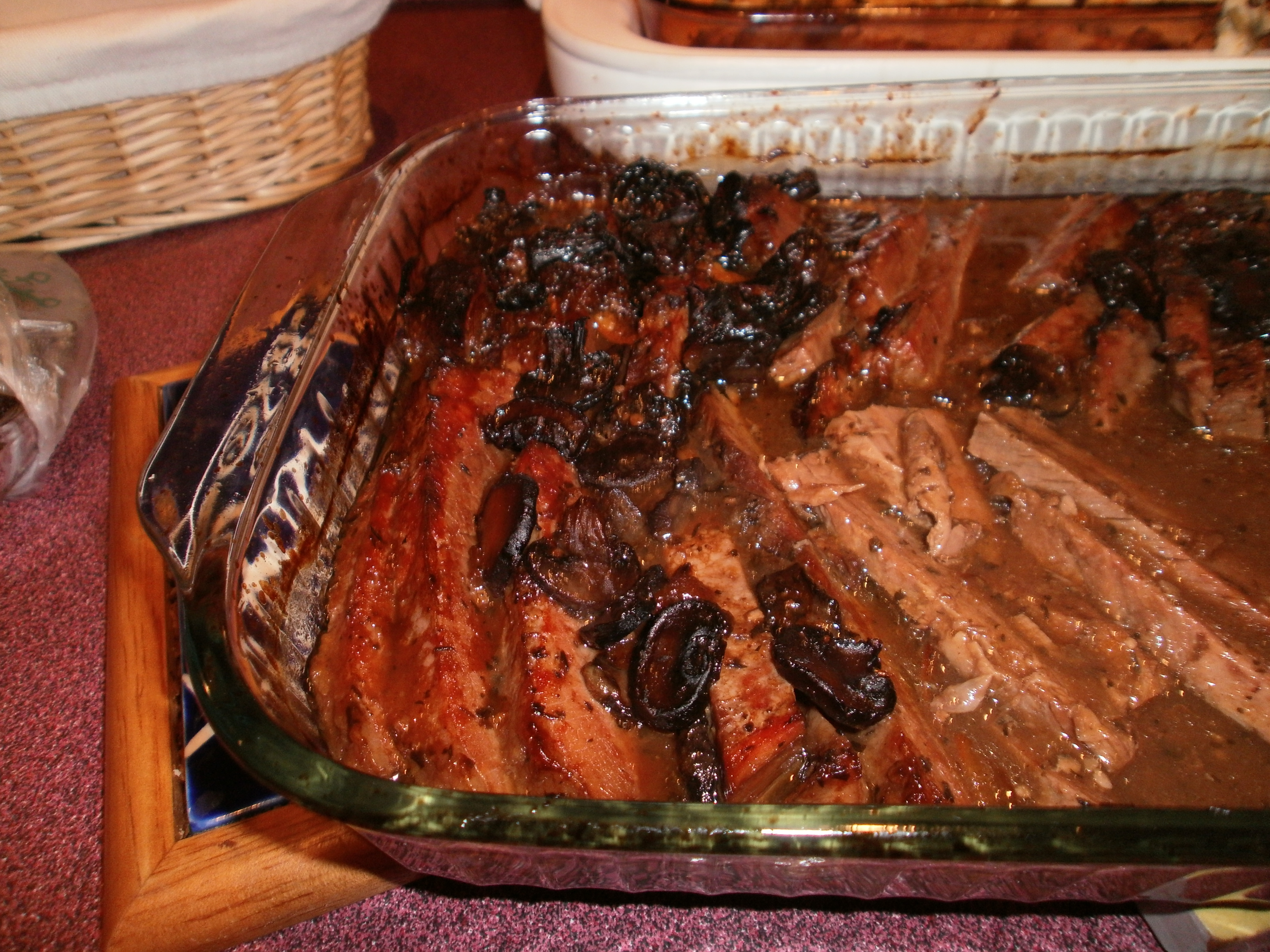 BEEF BRISKET WITH BURGUNDY-ORANGE SAUCE