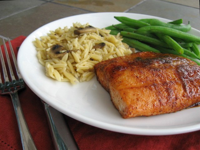 SPICED MAPLE GLAZED SALMON