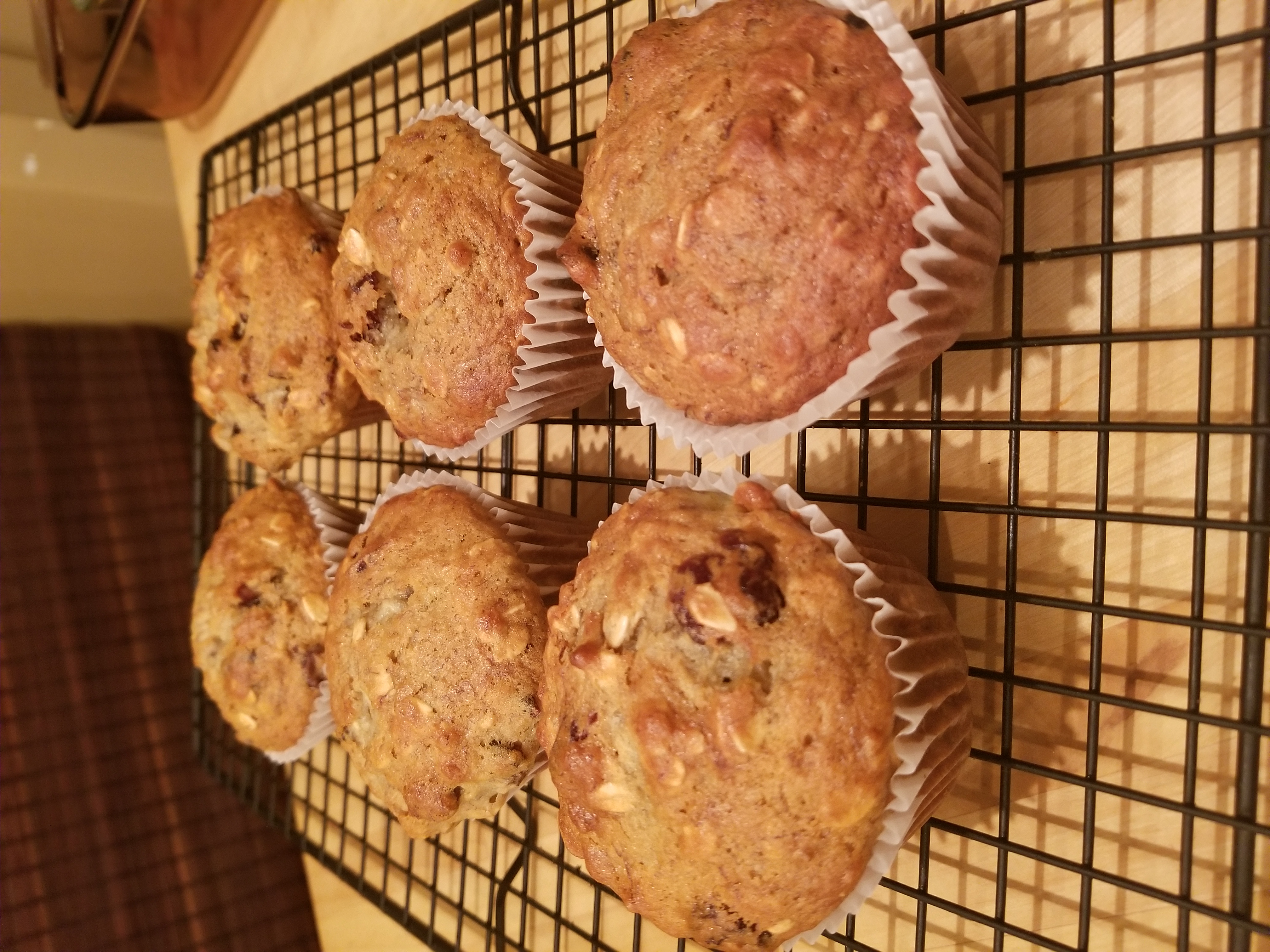 CRANBERRY BANANA OAT MUFFINS