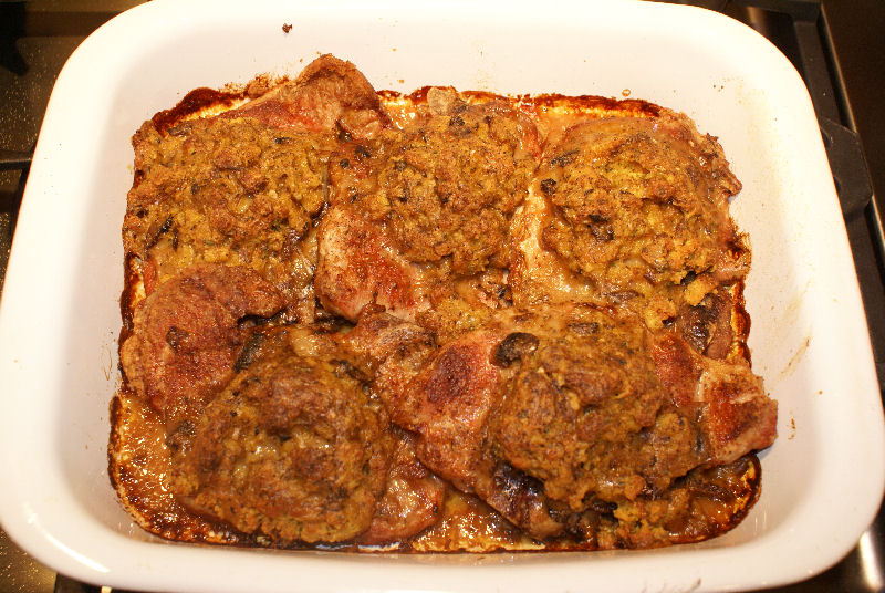 PORK CHOP AND STUFFING CASSEROLE