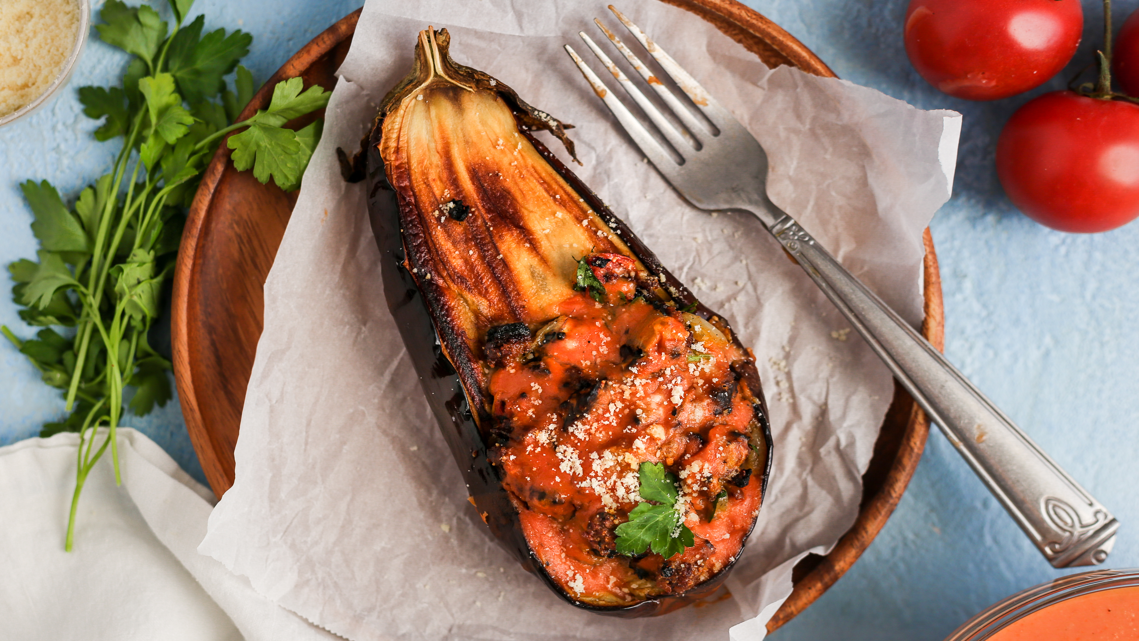 Papoutsakia (Stuffed Eggplant)