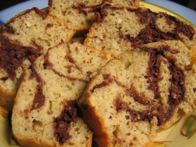 MARBLED CHOCOLATE BANANA BREAD