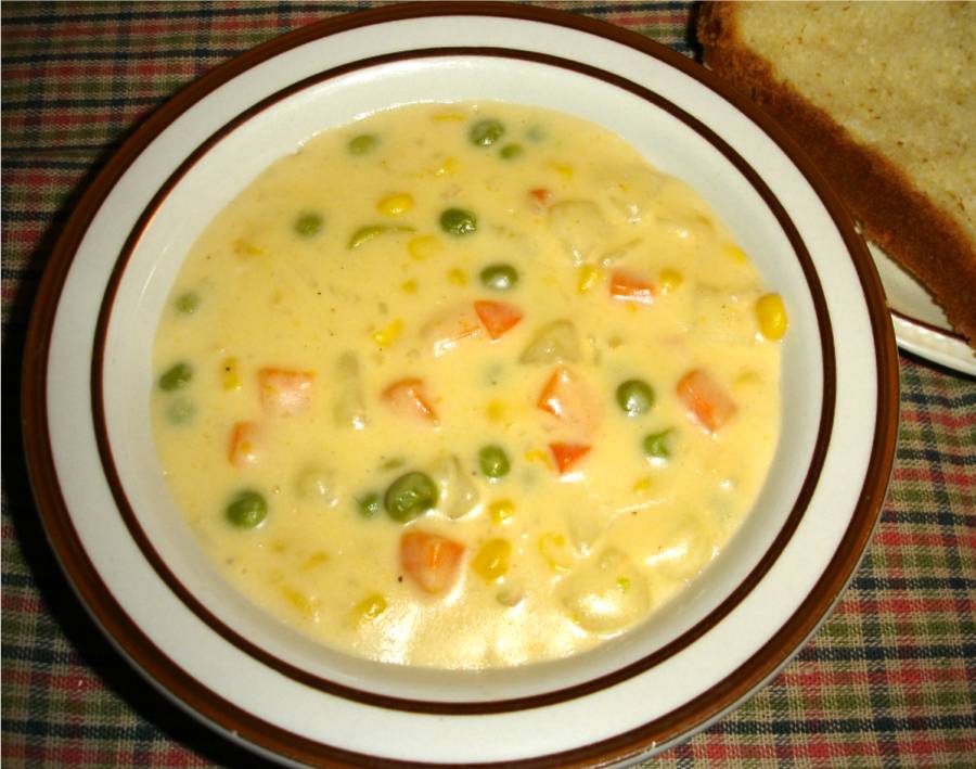 CREAM OF POTATO AND VEGETABLE SOUP