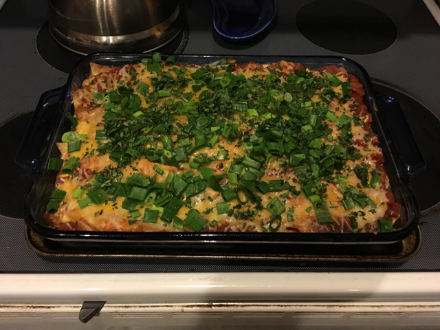 MEXICAN LASAGNA WITH BLACK BEANS AND CORN