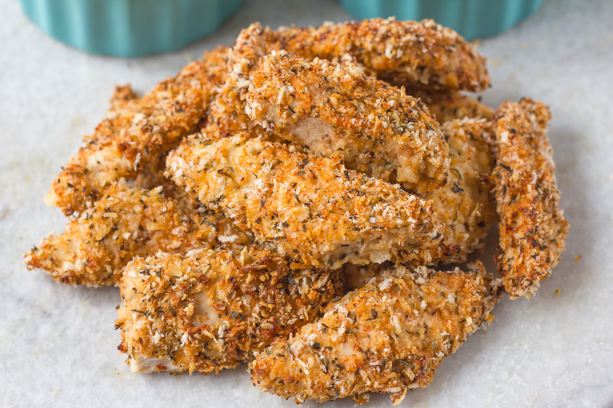 OVEN-BAKED PARMESAN CHICKEN STRIPS