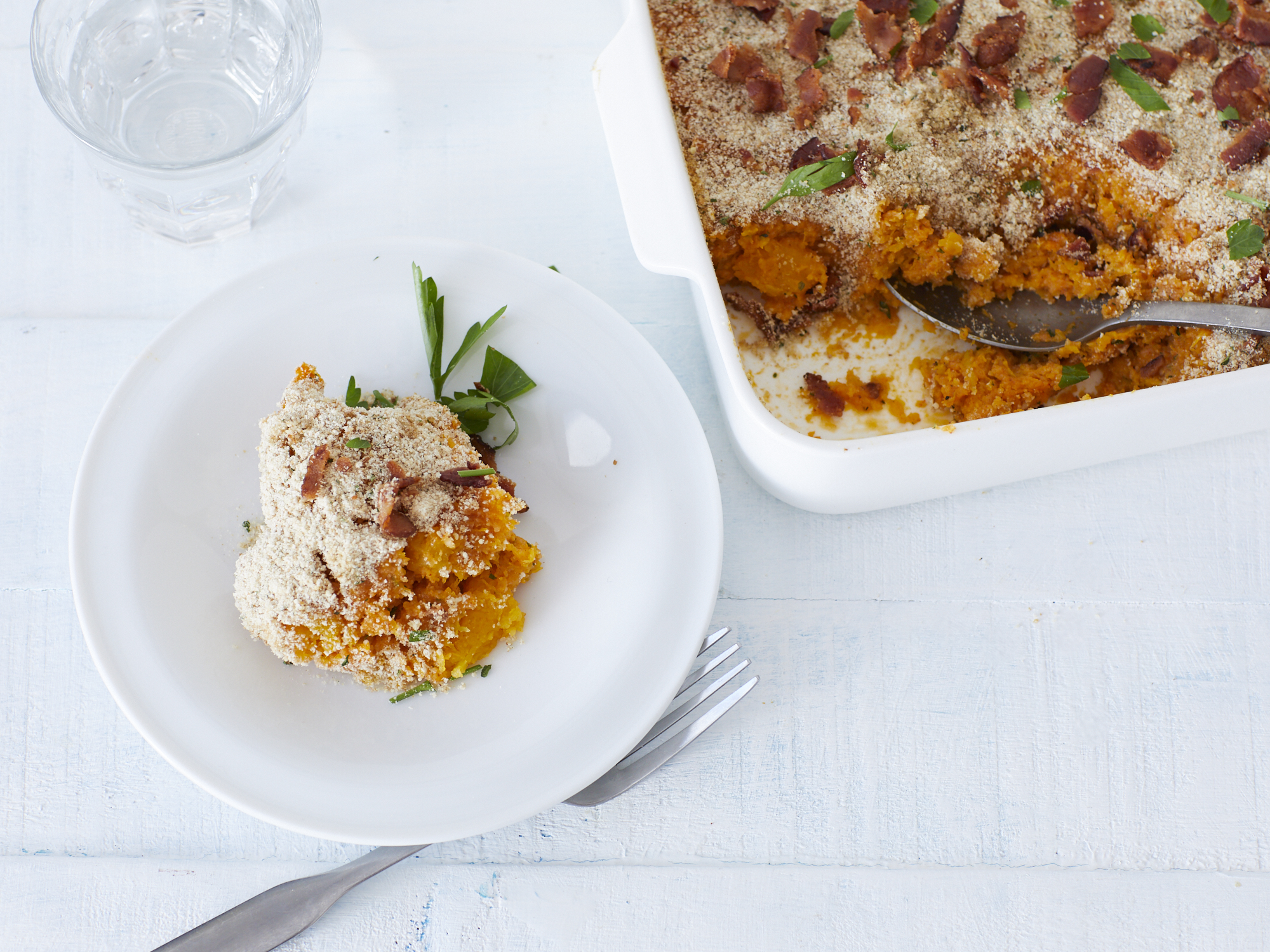 Bacon-Topped Squash Casserole