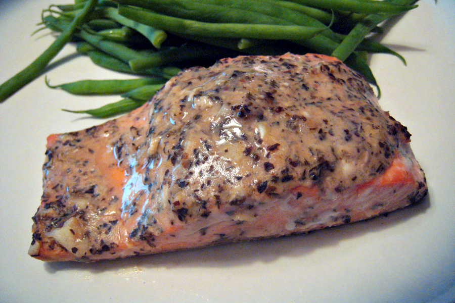 HONEY MUSTARD BASIL SALMON