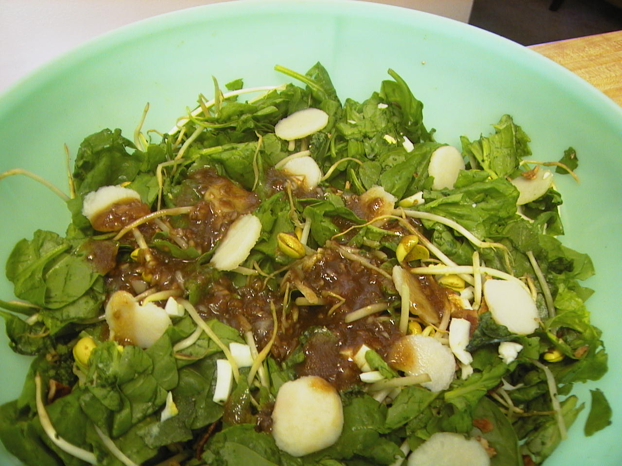 ❀ The Best SPINACH DELIGHT ( LANA'S SPINACH SALAD)