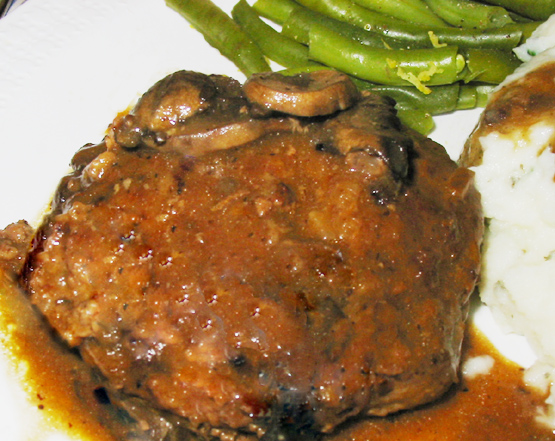 HAMBURGER STEAK WITH GRAVY