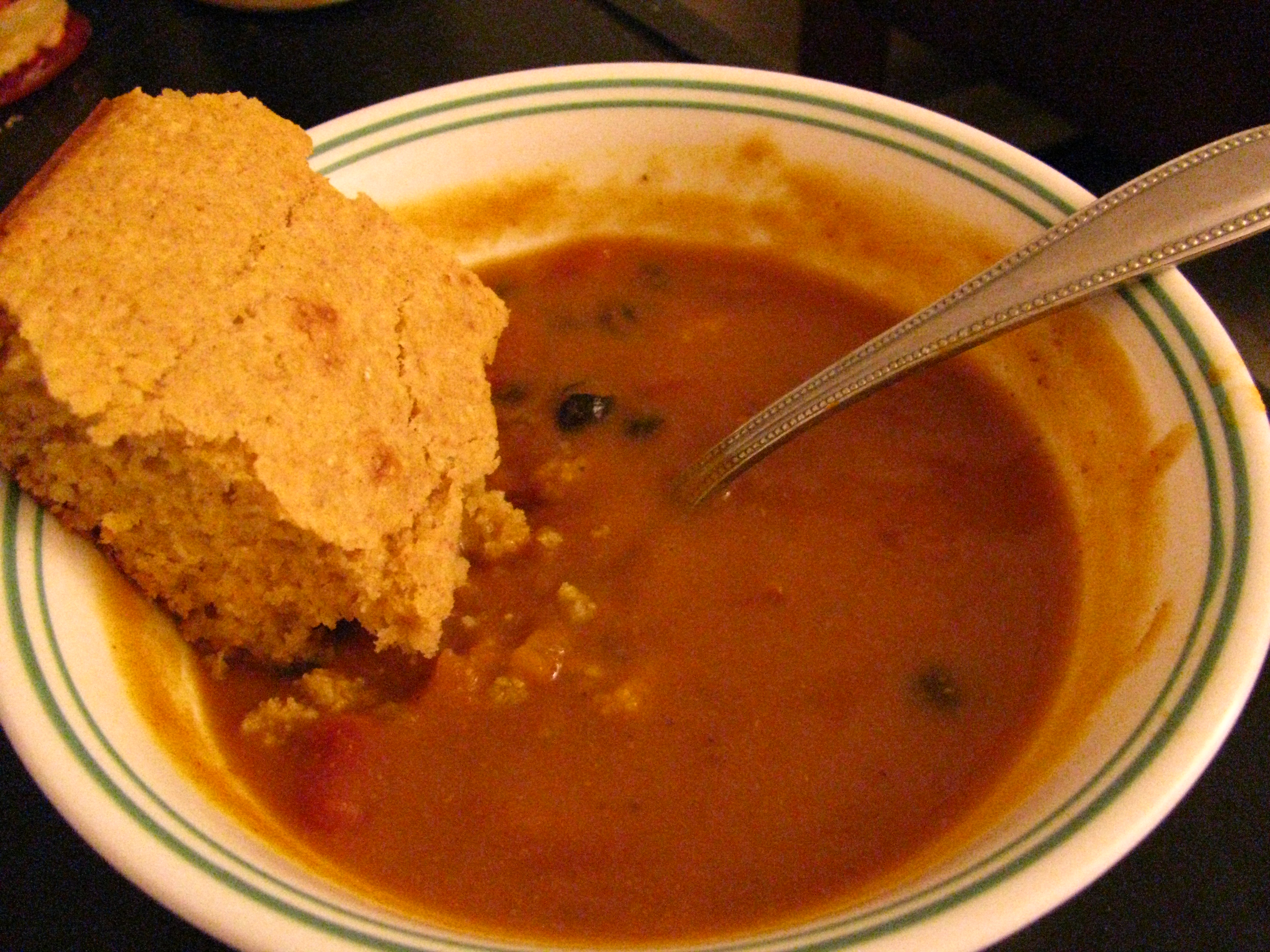 PUMPKIN AND BLACK BEAN SOUP