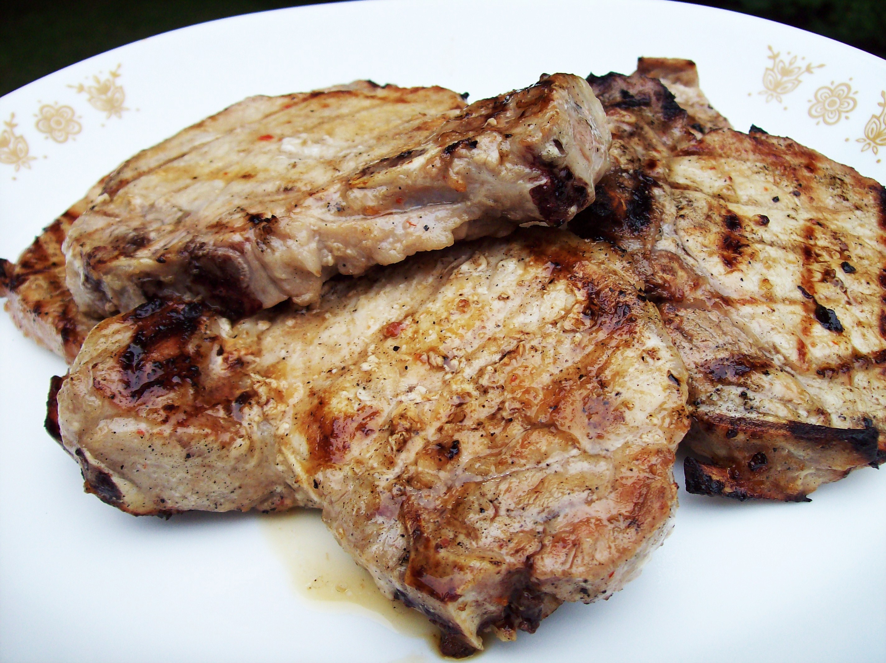 QUICK AND EASY GRILLED PORK CHOPS (OR CHICKEN)(3 INGREDIENTS)