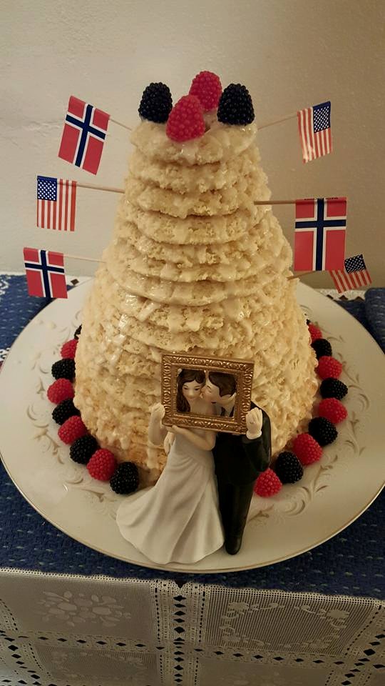 The Chatty Mom: Kransekake ~ Norwegian Crown Cake or Viking Wedding Cake