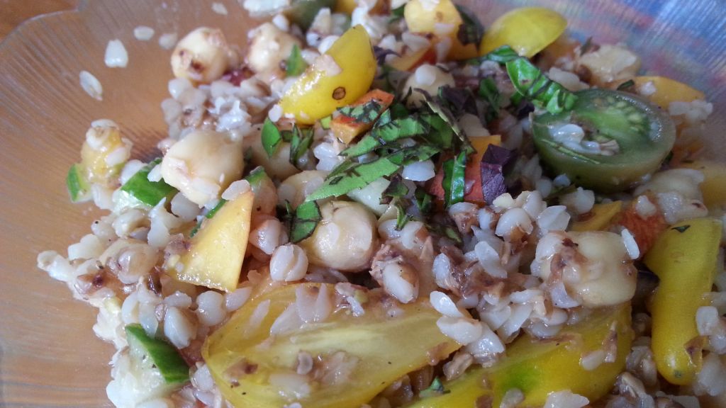 Peach Cucumber Barley Salad Recipe Genius Kitchen