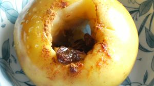 Baked Apple For One Recipe Food Com Substitute unsweetened applesauce for the banana, add a pinch of ground nutmeg and stir in half a chopped apple. baked apple for one