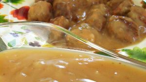 Smooth Onion Gravy Recipe Food Com I always have mashed potatoes and use. smooth onion gravy