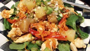 Sesame Chicken Stir Fry Salad Recipe Food Com