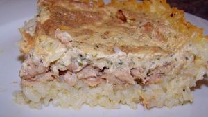 Tuna Cheddar And Rice Slice Recipe Food Com