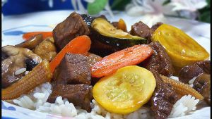Beef Or Chicken Teriyaki Stir Fry Recipe Food Com Add chicken and saute, stirring occasionally, until the chicken is cooked through and no longer pink on the inside. beef or chicken teriyaki stir fry