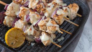 Kraft Grilled Greek Chicken Kabobs Recipe Food Com