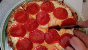 No Dough Pizza Low Carb Cream Cheese Pizza Crust Recipe Food Com