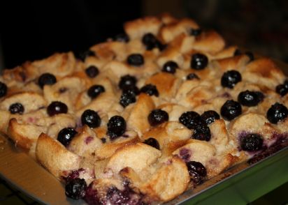 blueberry bagel bread pudding recipe dessert genius kitchen