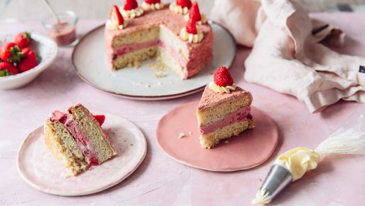 Strawberry Shortcake Ice Cream Cake