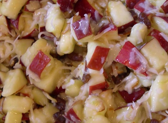 Old Fashioned Apple Salad With Cooked Dressing