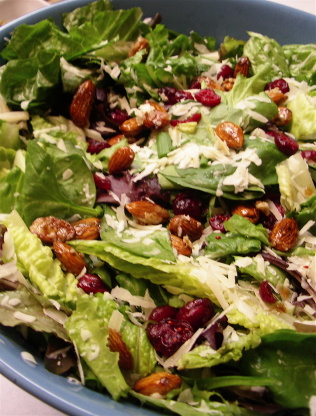 Cranberry Almond Lettuce Salad Recipe Food Com