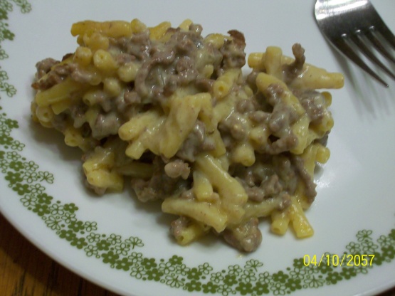 beef and macaroni bake