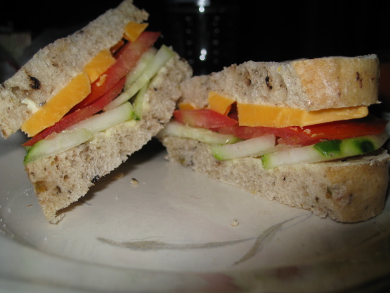 Cucumber, Tomato and Cheddar Sandwich Recipe - Food.com