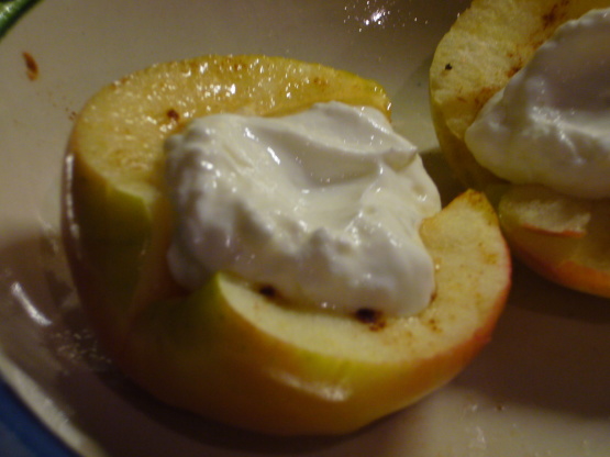Very Healthy Near Instant Baked Apple With Creamy Nonfat Yogurt Recipe - Food.com