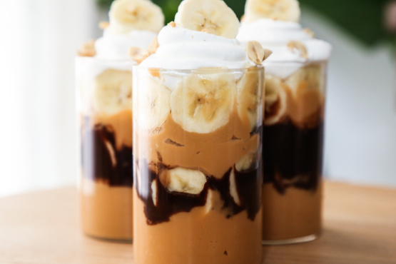Peanut Butter & Chocolate Pudding Parfaits