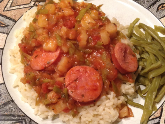 Smoked Sausage, Green Beans And Potato Skillet Recipe 