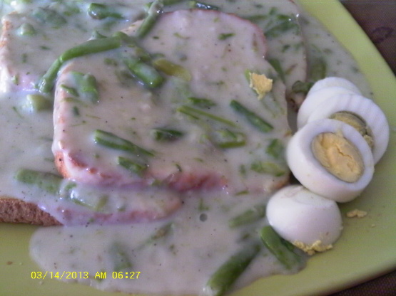 Libbie's Creamed Asparagus over Toast