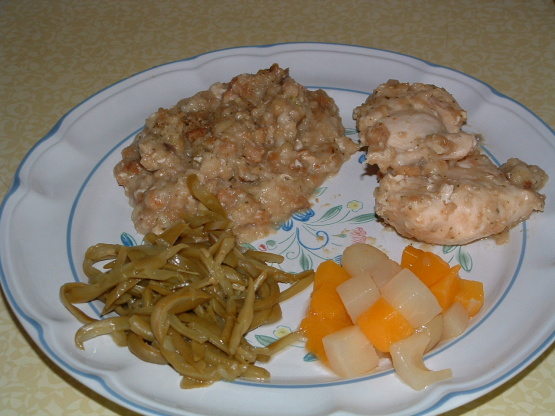 chicken and stuffing in crock pot
