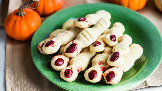 Severed Finger Halloween Cookies