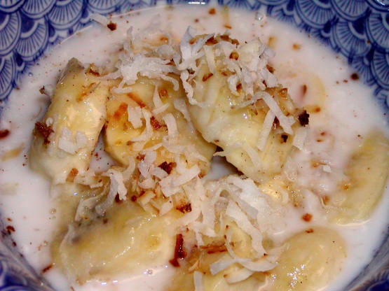 Banana In Coconut Cream Recipe - Thai.Genius Kitchen