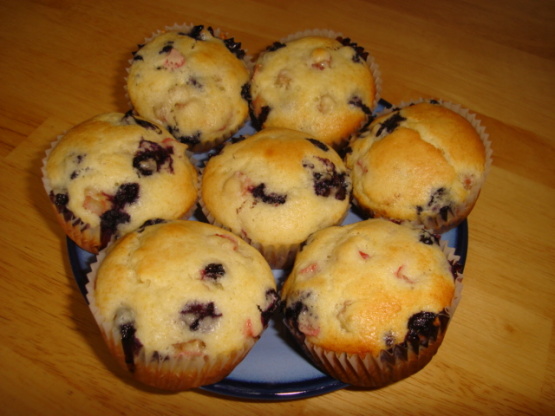 Rhubarb Blueberry Muffins Recipe - Food.com