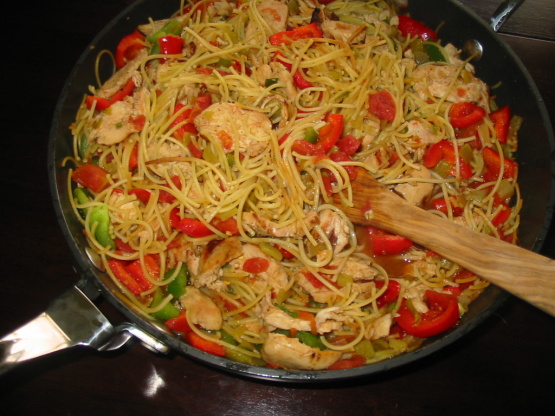 Mexican-Style Pasta With Chicken And Peppers Recipe - Genius Kitchen