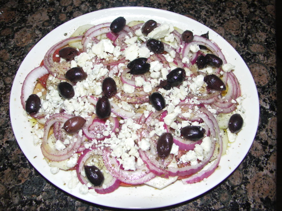 Tomato Salad With Cucumber and Feta Recipe - Food.com
