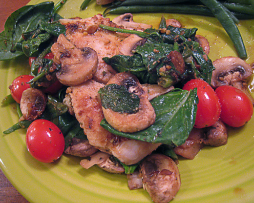 Chicken With Spinach And Mushrooms Recipe - Genius Kitchen