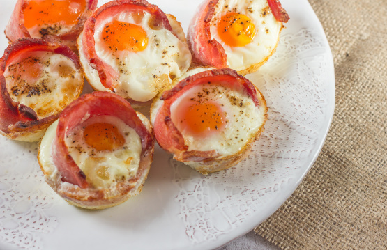 Baked Eggs In Bacon Wraps Recipe - Genius Kitchen